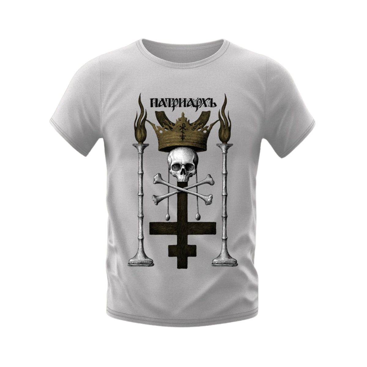 PATRIARKH - Skull & Bones White T-SHIRT